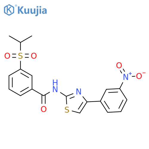 N-4-(3-nitrophenyl)-1,3-thiazol-2-yl-3-(propane-2-sulfonyl)benzamide structure