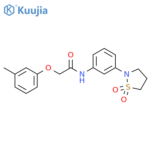 N-3-(1,1-dioxo-1lambda6,2-thiazolidin-2-yl)phenyl-2-(3-methylphenoxy)acetamide structure