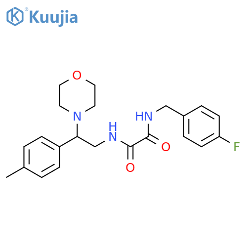 N'-(4-fluorophenyl)methyl-N-2-(4-methylphenyl)-2-(morpholin-4-yl)ethylethanediamide structure