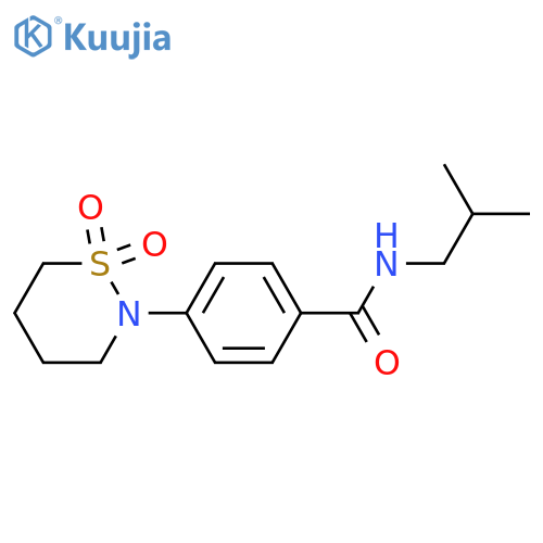 4-(1,1-dioxo-1lambda6,2-thiazinan-2-yl)-N-(2-methylpropyl)benzamide structure