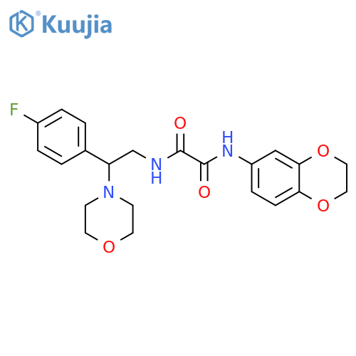 N-(2,3-dihydro-1,4-benzodioxin-6-yl)-N'-2-(4-fluorophenyl)-2-(morpholin-4-yl)ethylethanediamide structure