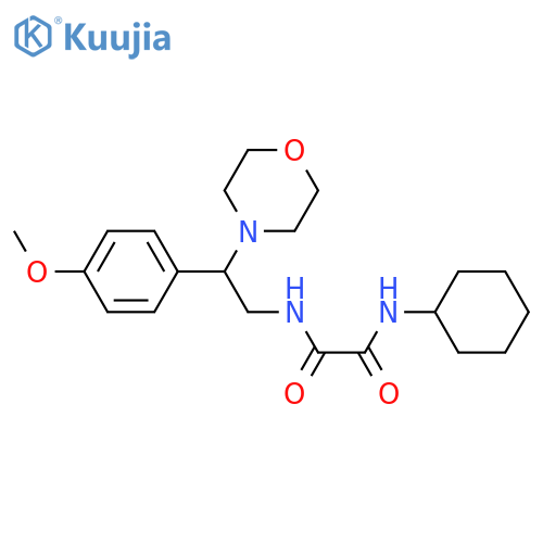 N'-cyclohexyl-N-2-(4-methoxyphenyl)-2-(morpholin-4-yl)ethylethanediamide structure