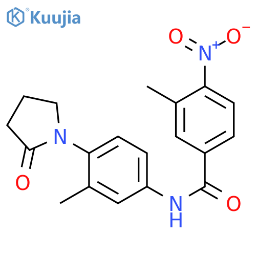 3-methyl-N-3-methyl-4-(2-oxopyrrolidin-1-yl)phenyl-4-nitrobenzamide structure