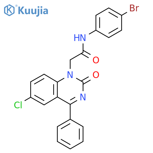 N-(4-bromophenyl)-2-(6-chloro-2-oxo-4-phenyl-1,2-dihydroquinazolin-1-yl)acetamide structure
