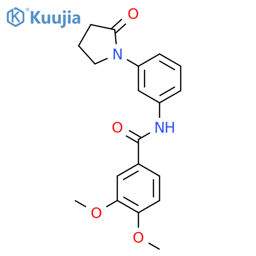 3,4-dimethoxy-N-3-(2-oxopyrrolidin-1-yl)phenylbenzamide structure
