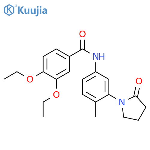 3,4-diethoxy-N-4-methyl-3-(2-oxopyrrolidin-1-yl)phenylbenzamide structure