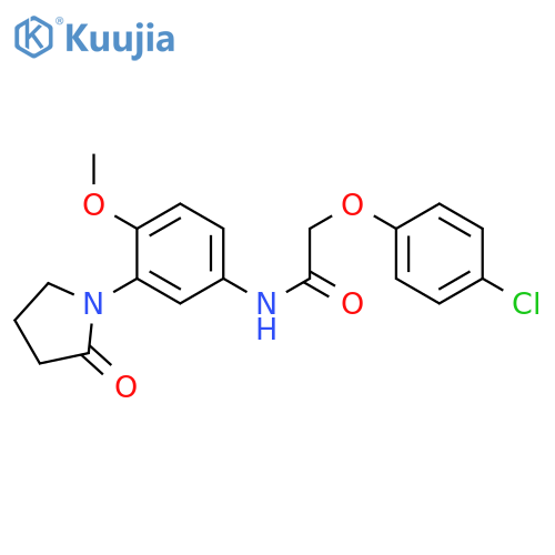 2-(4-chlorophenoxy)-N-4-methoxy-3-(2-oxopyrrolidin-1-yl)phenylacetamide structure
