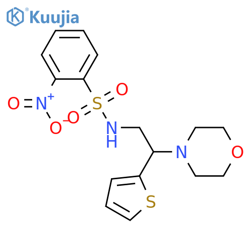 N-2-(morpholin-4-yl)-2-(thiophen-2-yl)ethyl-2-nitrobenzene-1-sulfonamide structure
