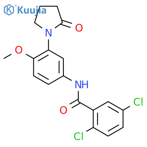 2,5-dichloro-N-4-methoxy-3-(2-oxopyrrolidin-1-yl)phenylbenzamide structure