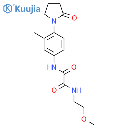 N-(2-methoxyethyl)-N'-3-methyl-4-(2-oxopyrrolidin-1-yl)phenylethanediamide structure