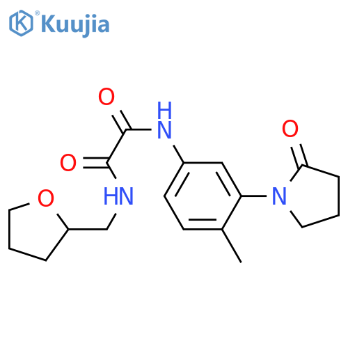 N'-4-methyl-3-(2-oxopyrrolidin-1-yl)phenyl-N-(oxolan-2-yl)methylethanediamide structure