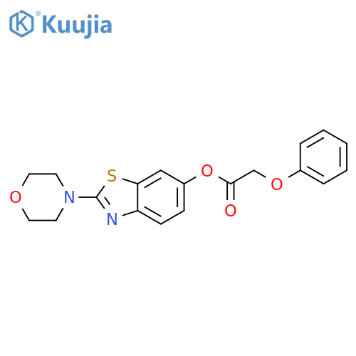 2-(morpholin-4-yl)-1,3-benzothiazol-6-yl 2-phenoxyacetate structure