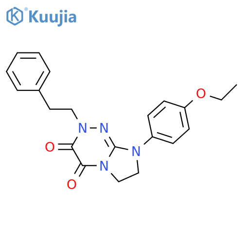 8-(4-ethoxyphenyl)-2-(2-phenylethyl)-2H,3H,4H,6H,7H,8H-imidazo2,1-c1,2,4triazine-3,4-dione structure