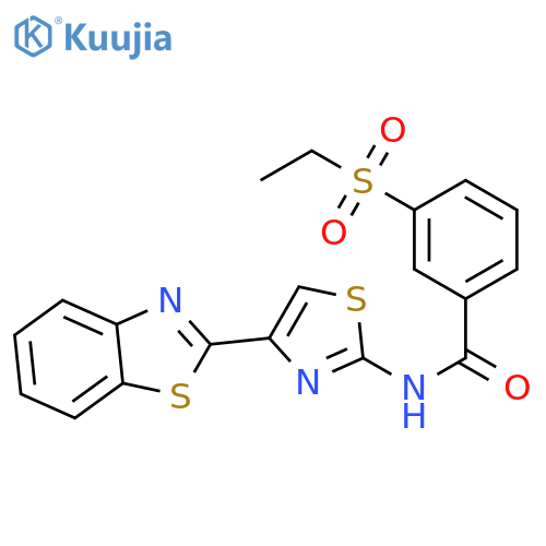 N-4-(1,3-benzothiazol-2-yl)-1,3-thiazol-2-yl-3-(ethanesulfonyl)benzamide structure