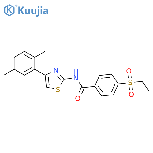 N-4-(2,5-dimethylphenyl)-1,3-thiazol-2-yl-4-(ethanesulfonyl)benzamide structure