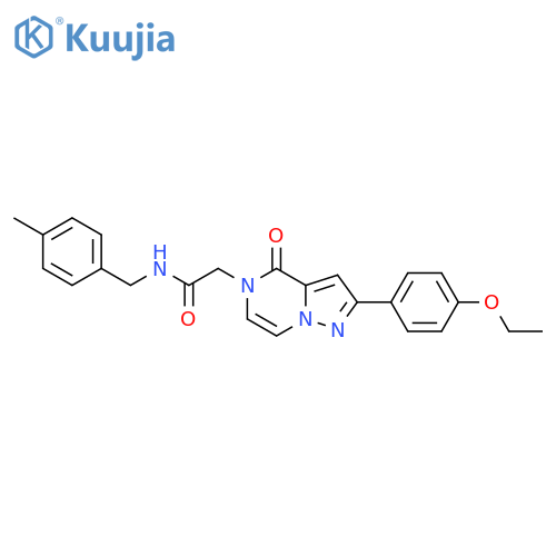 2-2-(4-ethoxyphenyl)-4-oxo-4H,5H-pyrazolo1,5-apyrazin-5-yl-N-(4-methylphenyl)methylacetamide structure