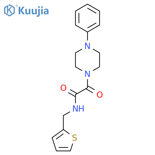 2-oxo-2-(4-phenylpiperazin-1-yl)-N-(thiophen-2-yl)methylacetamide structure