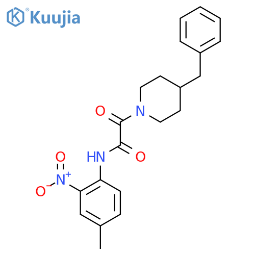2-(4-benzylpiperidin-1-yl)-N-(4-methyl-2-nitrophenyl)-2-oxoacetamide structure