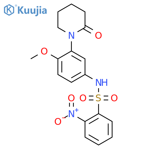 N-4-methoxy-3-(2-oxopiperidin-1-yl)phenyl-2-nitrobenzene-1-sulfonamide structure