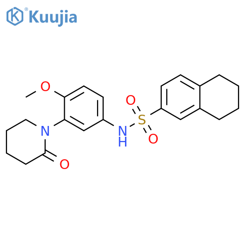 N-4-methoxy-3-(2-oxopiperidin-1-yl)phenyl-5,6,7,8-tetrahydronaphthalene-2-sulfonamide structure