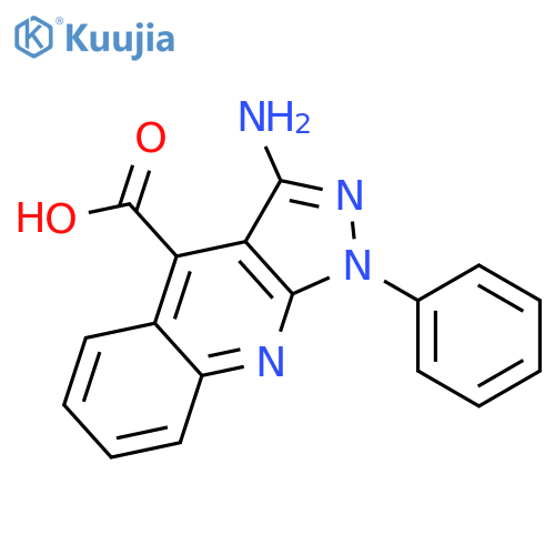 1H-Pyrazolo[3,4-b]quinoline-4-carboxylic acid, 3-amino-1-phenyl- structure