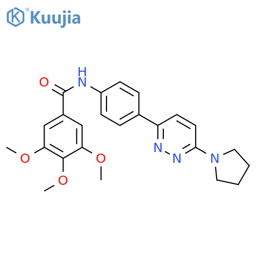3,4,5-trimethoxy-N-{4-6-(pyrrolidin-1-yl)pyridazin-3-ylphenyl}benzamide structure