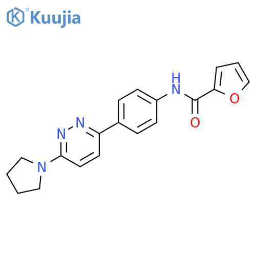N-{4-6-(pyrrolidin-1-yl)pyridazin-3-ylphenyl}furan-2-carboxamide structure