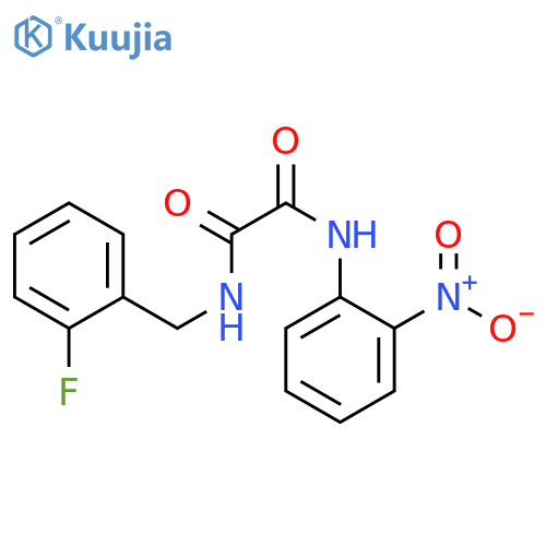 N'-(2-fluorophenyl)methyl-N-(2-nitrophenyl)ethanediamide structure