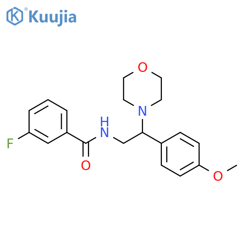 3-fluoro-N-2-(4-methoxyphenyl)-2-(morpholin-4-yl)ethylbenzamide structure