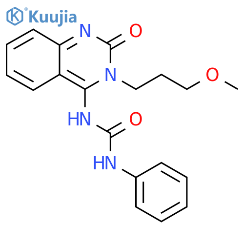 3-(4E)-3-(3-methoxypropyl)-2-oxo-1,2,3,4-tetrahydroquinazolin-4-ylidene-1-phenylurea structure