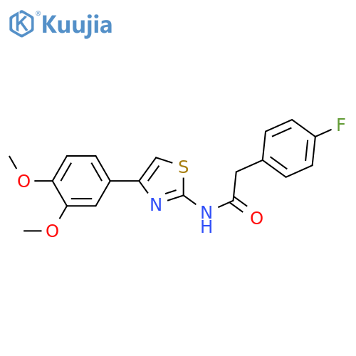 N-4-(3,4-dimethoxyphenyl)-1,3-thiazol-2-yl-2-(4-fluorophenyl)acetamide structure