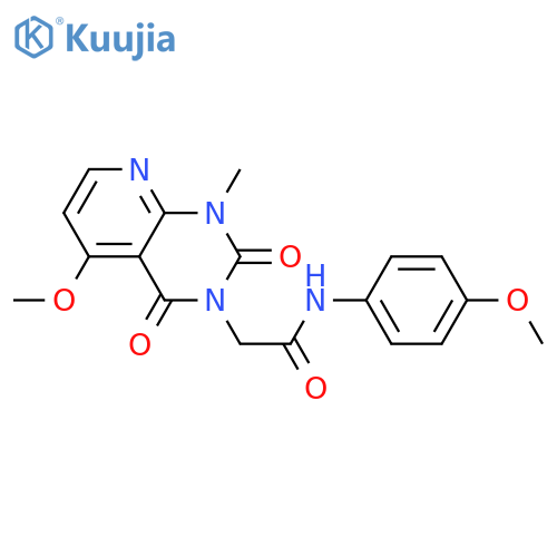 2-{5-methoxy-1-methyl-2,4-dioxo-1H,2H,3H,4H-pyrido2,3-dpyrimidin-3-yl}-N-(4-methoxyphenyl)acetamide structure