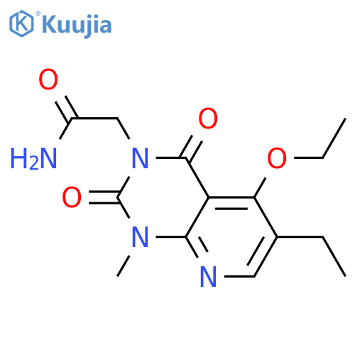 2-{5-ethoxy-6-ethyl-1-methyl-2,4-dioxo-1H,2H,3H,4H-pyrido2,3-dpyrimidin-3-yl}acetamide structure