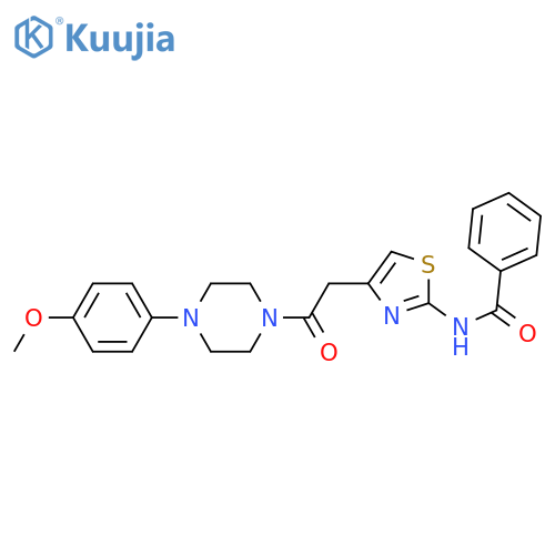 N-(4-{2-4-(4-methoxyphenyl)piperazin-1-yl-2-oxoethyl}-1,3-thiazol-2-yl)benzamide structure