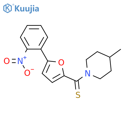 4-methyl-1-5-(2-nitrophenyl)furan-2-carbothioylpiperidine structure