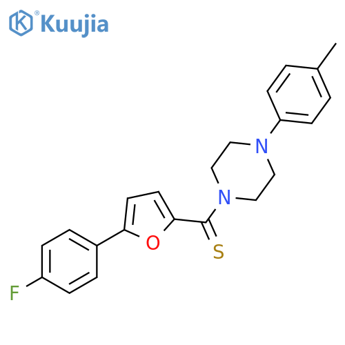 1-5-(4-fluorophenyl)furan-2-carbothioyl-4-(4-methylphenyl)piperazine structure