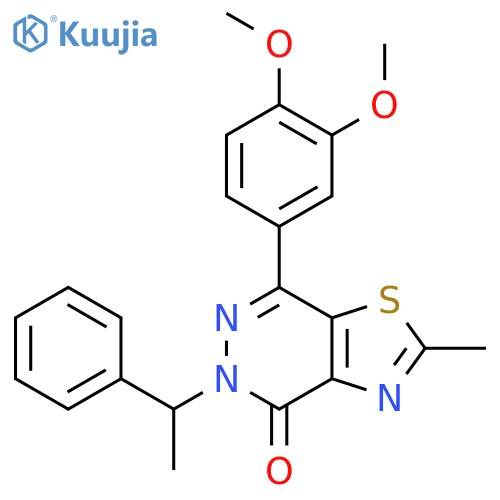 7-(3,4-dimethoxyphenyl)-2-methyl-5-(1-phenylethyl)-4H,5H-1,3thiazolo4,5-dpyridazin-4-one structure