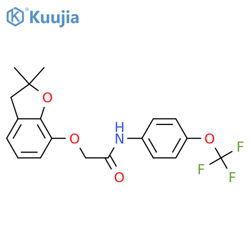 2-(2,2-dimethyl-2,3-dihydro-1-benzofuran-7-yl)oxy-N-4-(trifluoromethoxy)phenylacetamide structure