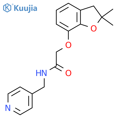 2-(2,2-dimethyl-2,3-dihydro-1-benzofuran-7-yl)oxy-N-(pyridin-4-yl)methylacetamide structure