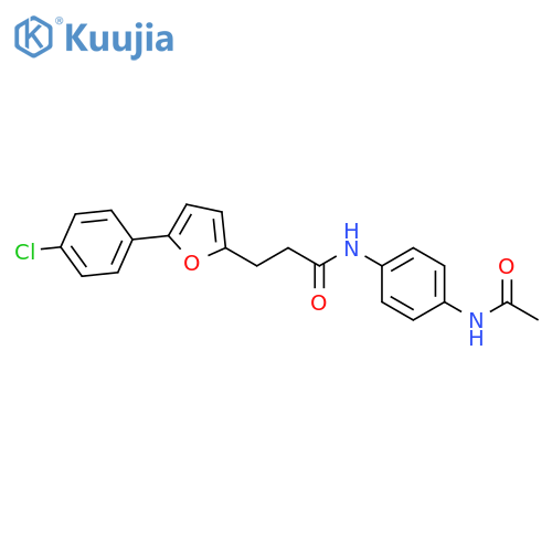 3-5-(4-chlorophenyl)furan-2-yl-N-(4-acetamidophenyl)propanamide structure