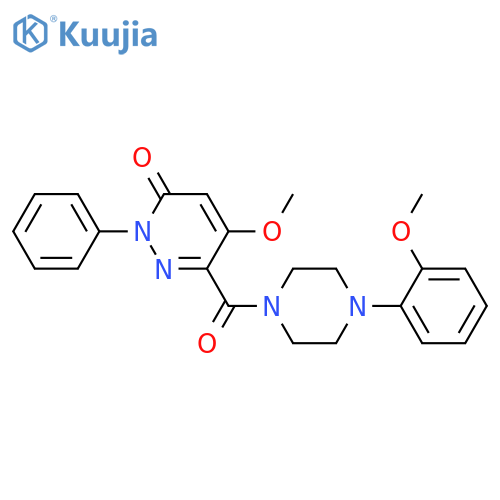5-methoxy-6-4-(2-methoxyphenyl)piperazine-1-carbonyl-2-phenyl-2,3-dihydropyridazin-3-one structure