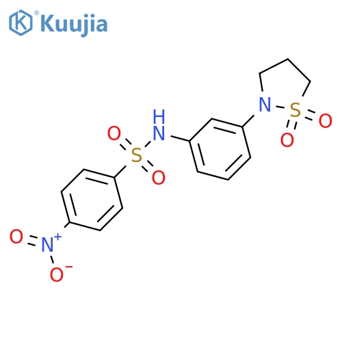 N-3-(1,1-dioxo-1lambda6,2-thiazolidin-2-yl)phenyl-4-nitrobenzene-1-sulfonamide structure