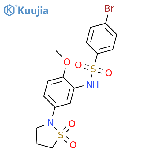 4-bromo-N-5-(1,1-dioxo-1lambda6,2-thiazolidin-2-yl)-2-methoxyphenylbenzene-1-sulfonamide structure
