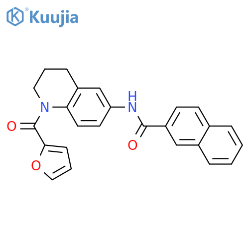 N-1-(furan-2-carbonyl)-1,2,3,4-tetrahydroquinolin-6-ylnaphthalene-2-carboxamide structure