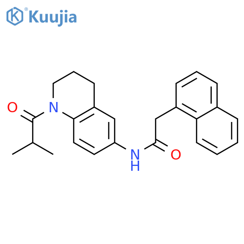 N-1-(2-methylpropanoyl)-1,2,3,4-tetrahydroquinolin-6-yl-2-(naphthalen-1-yl)acetamide structure