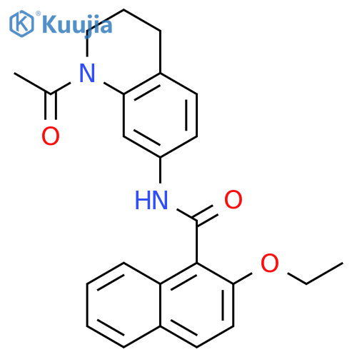 N-(1-acetyl-1,2,3,4-tetrahydroquinolin-7-yl)-2-ethoxynaphthalene-1-carboxamide structure