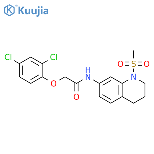 2-(2,4-dichlorophenoxy)-N-(1-methanesulfonyl-1,2,3,4-tetrahydroquinolin-7-yl)acetamide structure