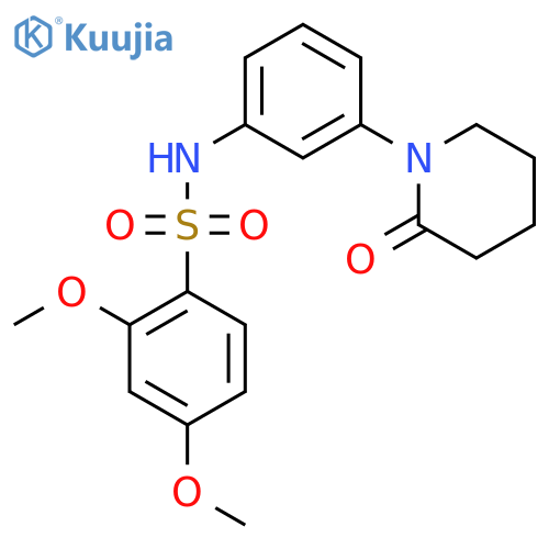 2,4-dimethoxy-N-3-(2-oxopiperidin-1-yl)phenylbenzene-1-sulfonamide structure