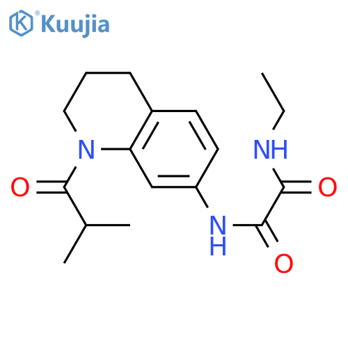 N-ethyl-N'-1-(2-methylpropanoyl)-1,2,3,4-tetrahydroquinolin-7-ylethanediamide structure