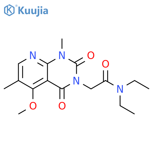 N,N-diethyl-2-{5-methoxy-1,6-dimethyl-2,4-dioxo-1H,2H,3H,4H-pyrido2,3-dpyrimidin-3-yl}acetamide structure